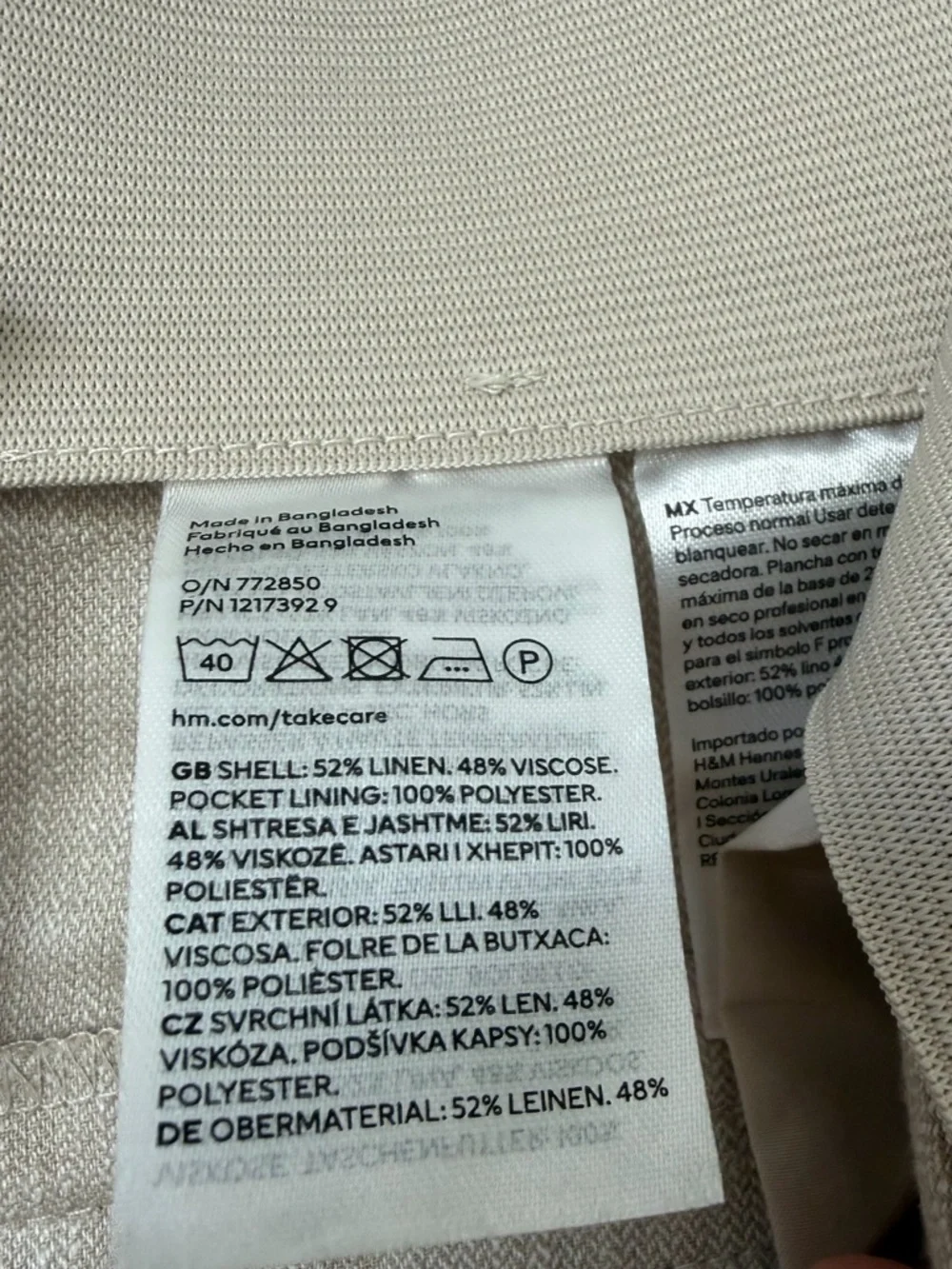 H&M tailored straight