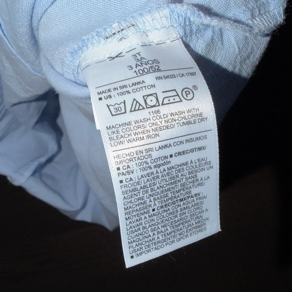 Old Navy Blue Short-Sleeve Oxford Shirt | 3T