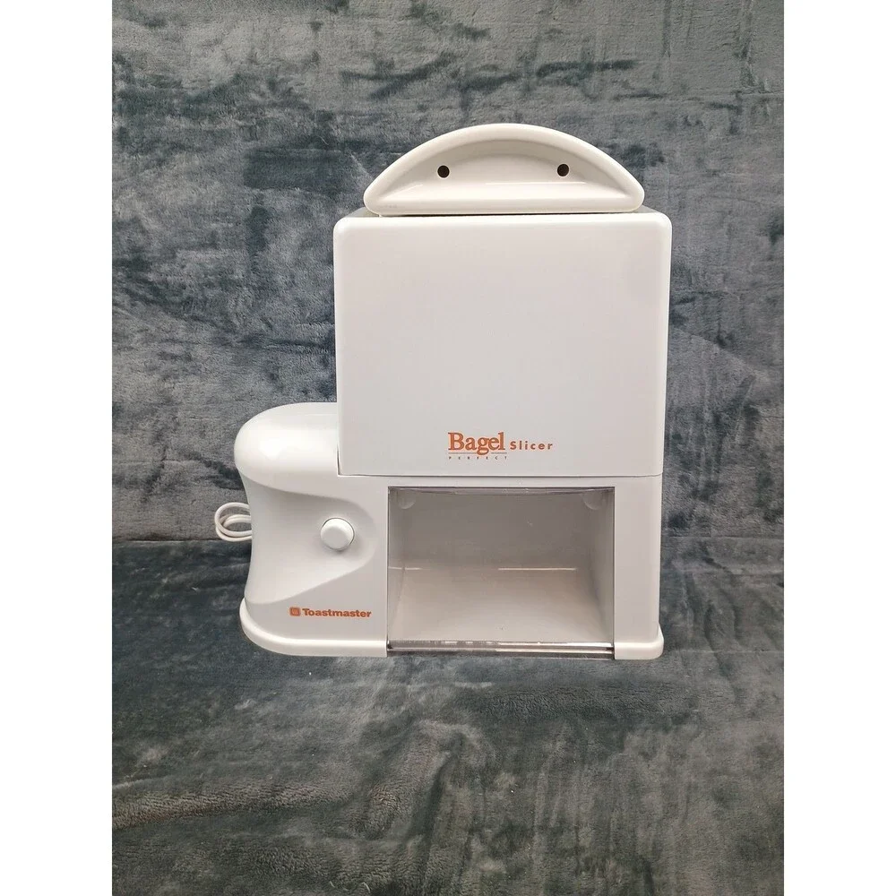 Toastmaster Bagel Perfect Electric Bagel Slicer Model 6125  with Box   Tested