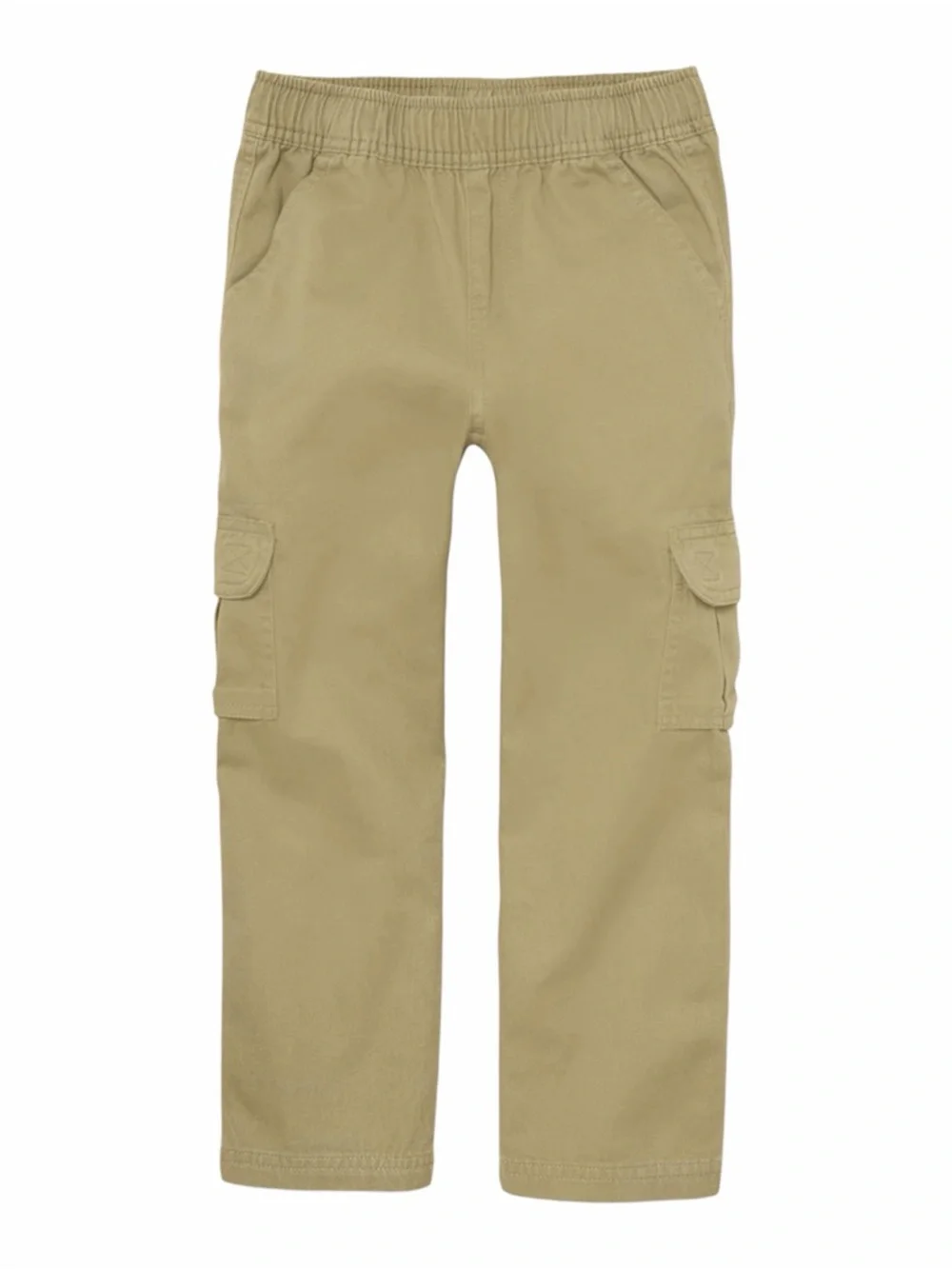The Children's Place Boys 18 Husky Khaki Uniform Mid Rise Pull on Cargo Pants D1