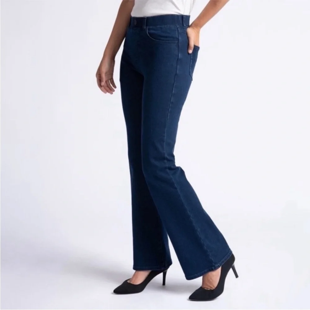 BETABRAND Bootcut 4-Pocket Yoga Denim small long