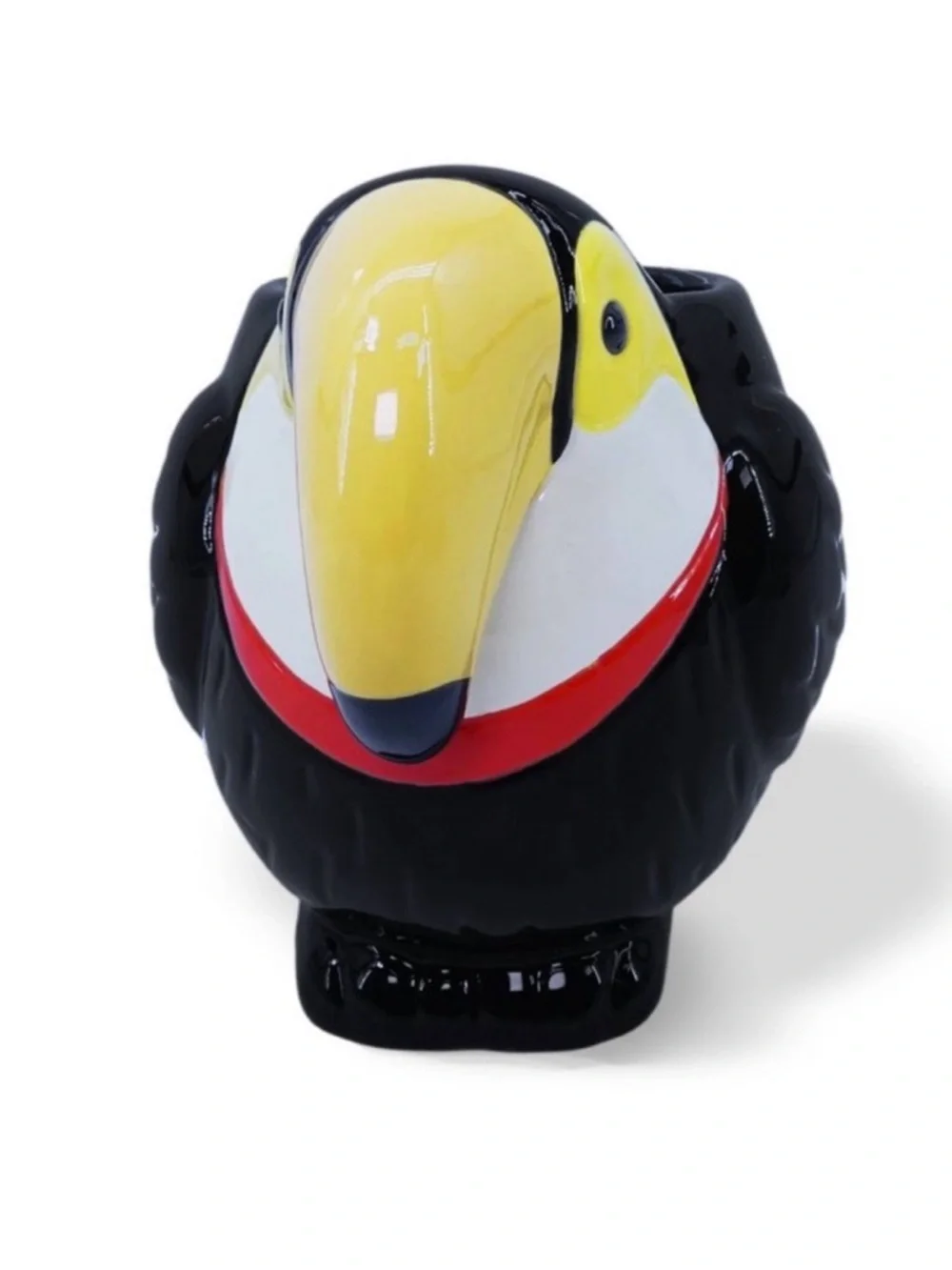 Ceramic Toucan Figurine Planter Vessel Black, Yellow, Red, White Target Bullseye