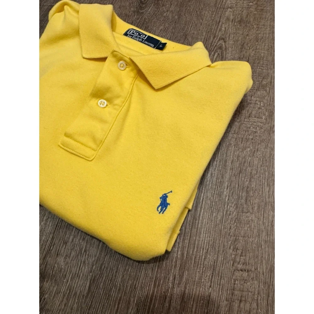 Polo Ralph Lauren men's yellow, short sleeve polo shirt‎ size L