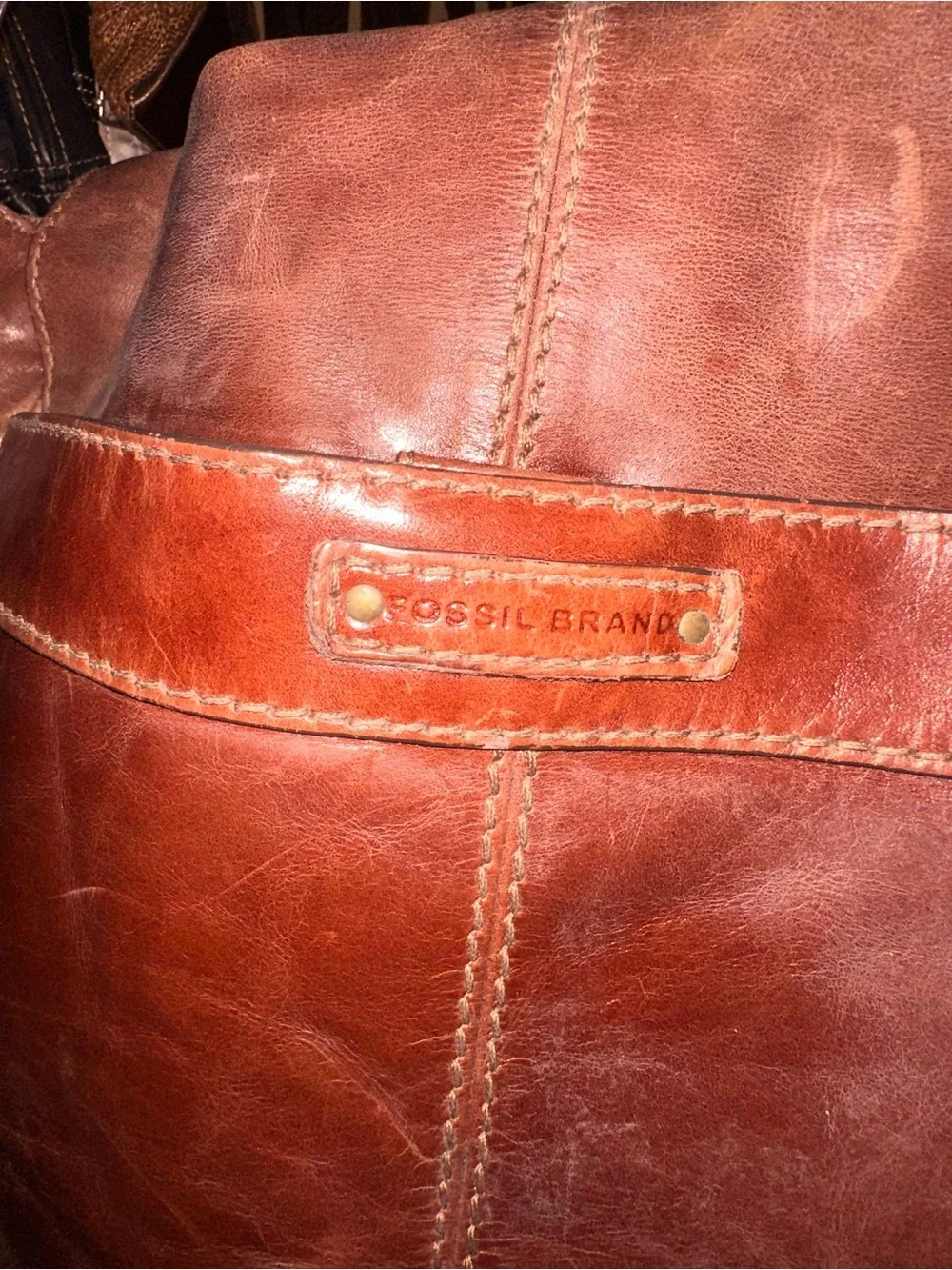 Fossil brown distressed