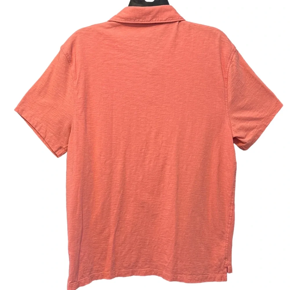 J. Crew Men's100% Cotton Coral Polo Shirt Size L