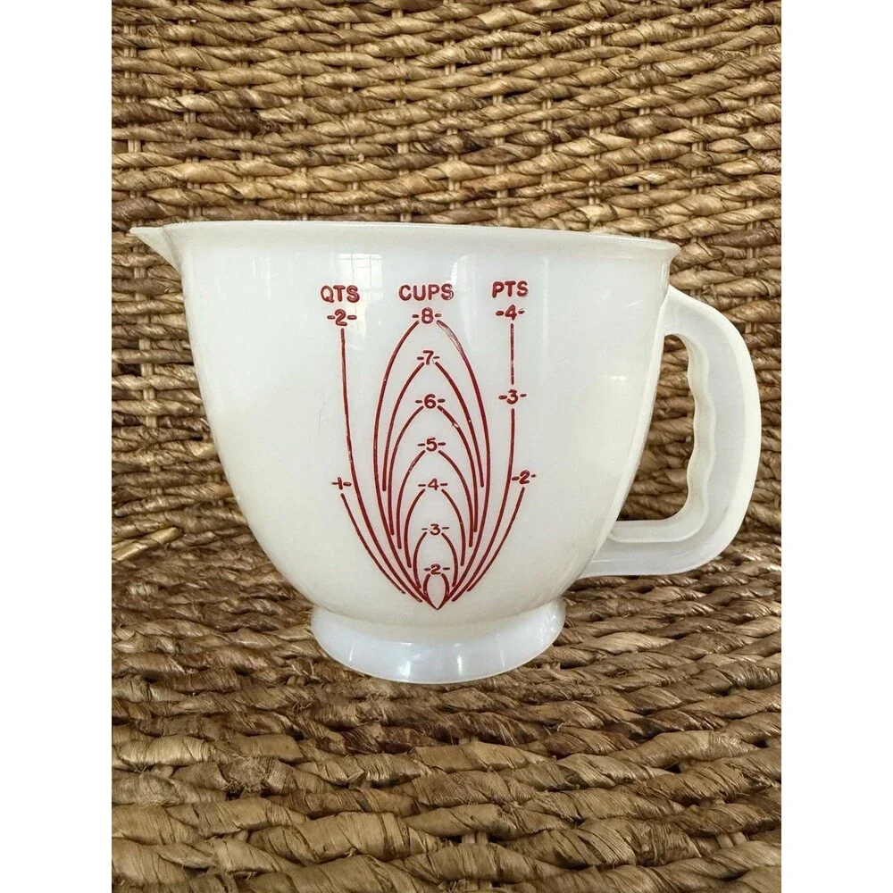 VTG MCM Tupperware Mix N Store Measuring Pitcher Batter Bowl 8 Cup 2 Quart NoLid