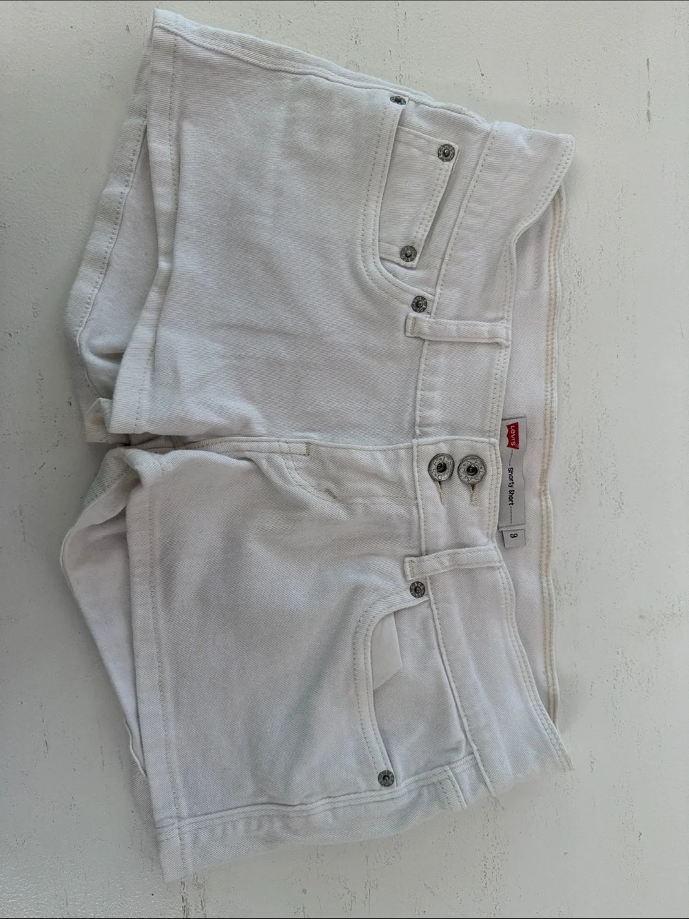 Levi's White Denim Cutoff Shorts