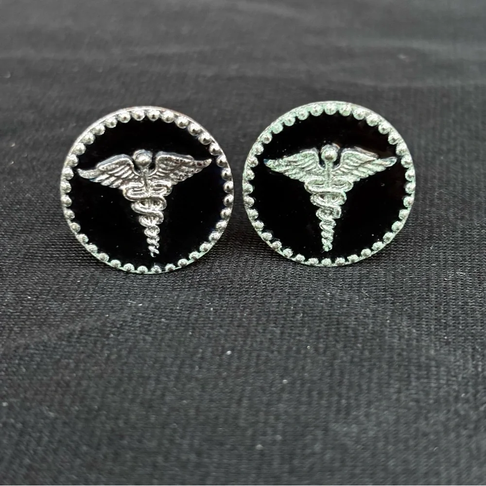 N/A caduceus cufflinks