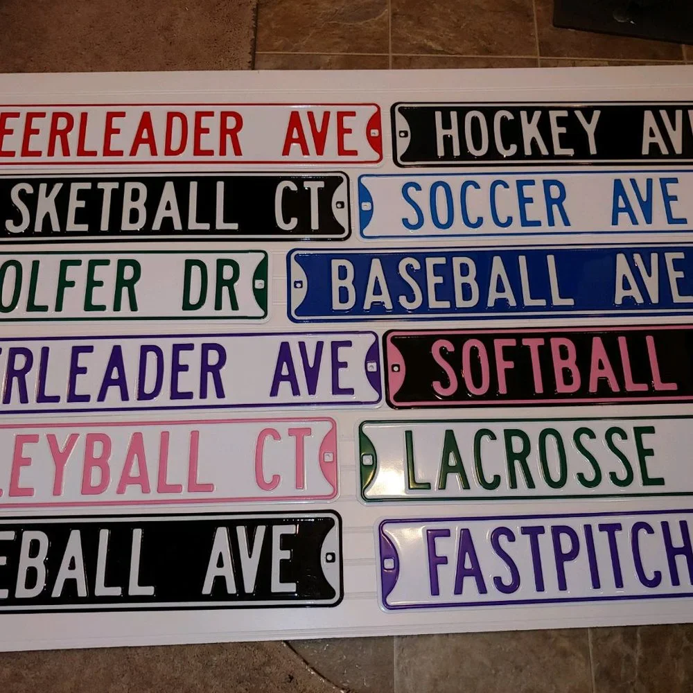 Sports Street Signs metal street