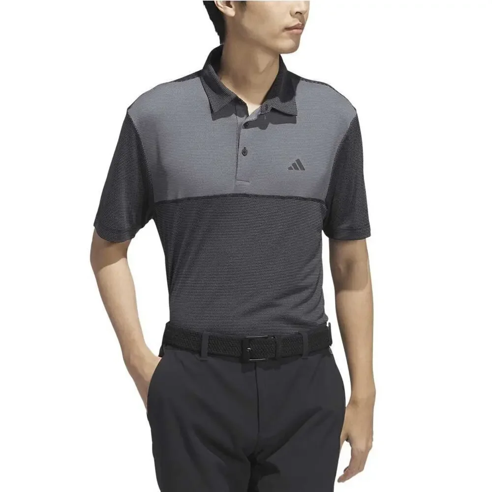 Adidas Golf Polo Black Gray Men's Medium NWT