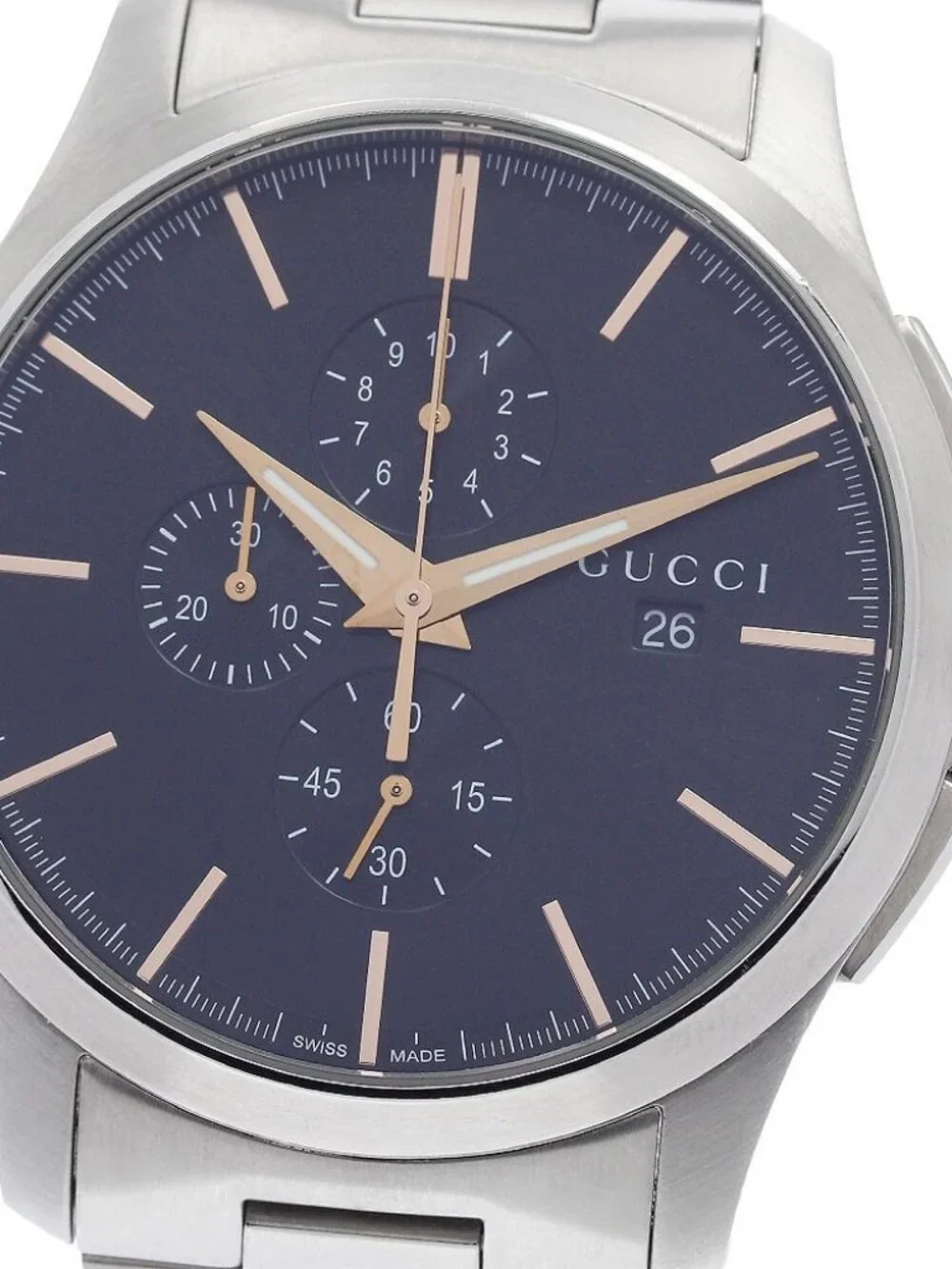 GUCCI G timeless 126.2 Chronograph Date black Dial Quartz Men's Watch