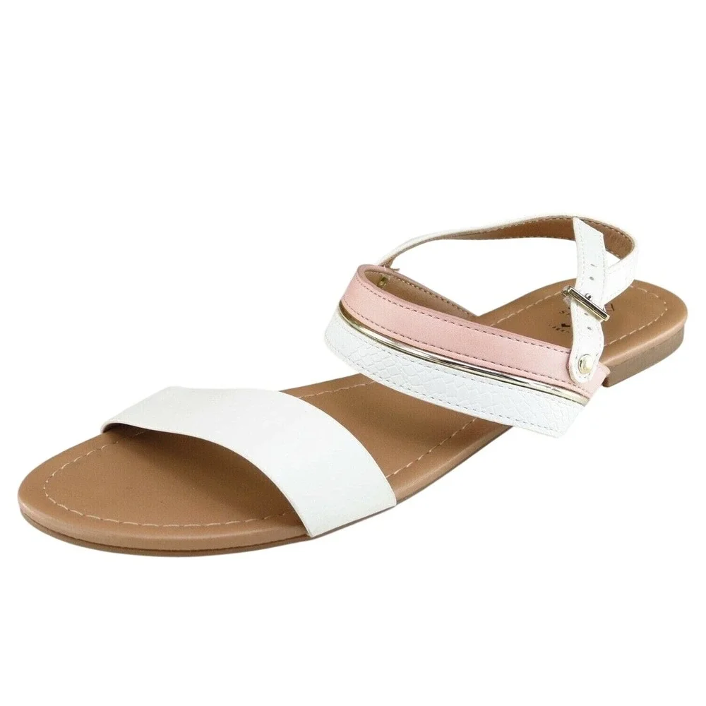 Call It Spring‎ Sz 6.5 M Pink Ankle Strap Synthetic Women Sandals