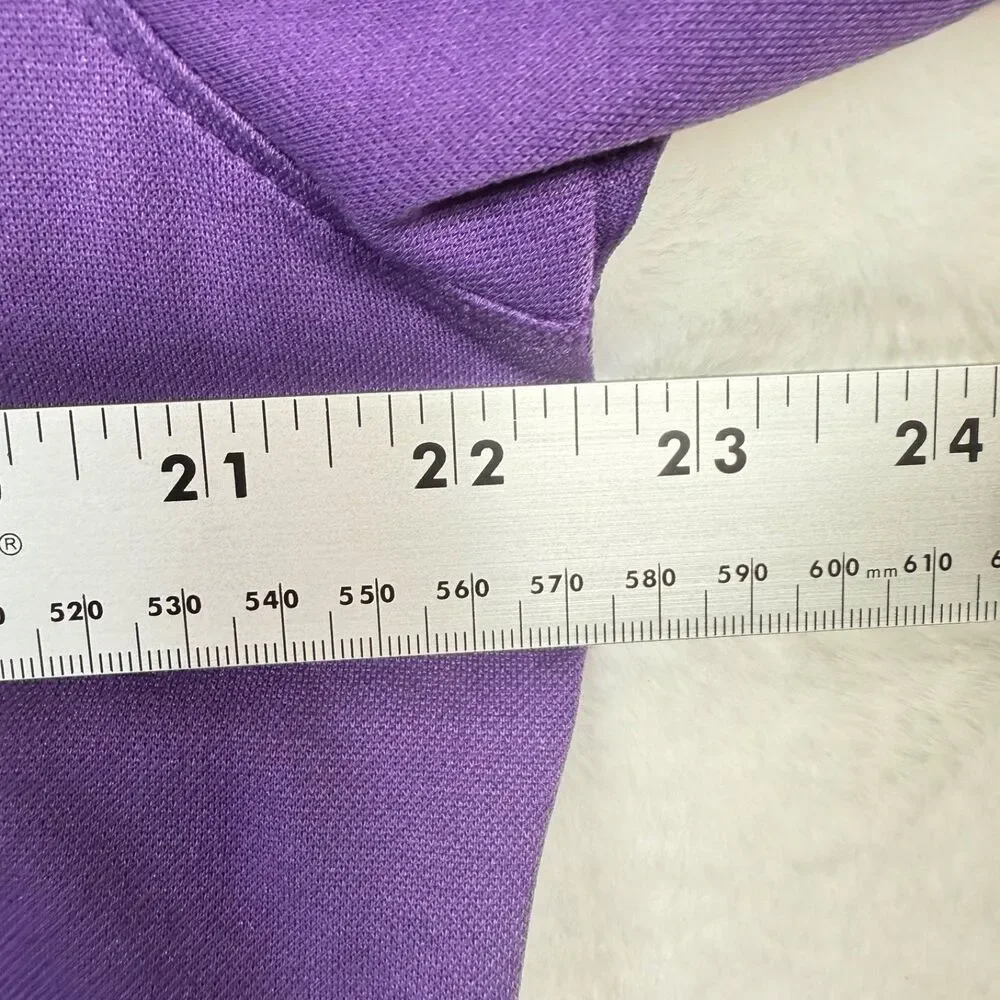 Bugatchi Uomo Polo Shirt M Purple Modal Blend Plaid Trim 3 Button Stretch