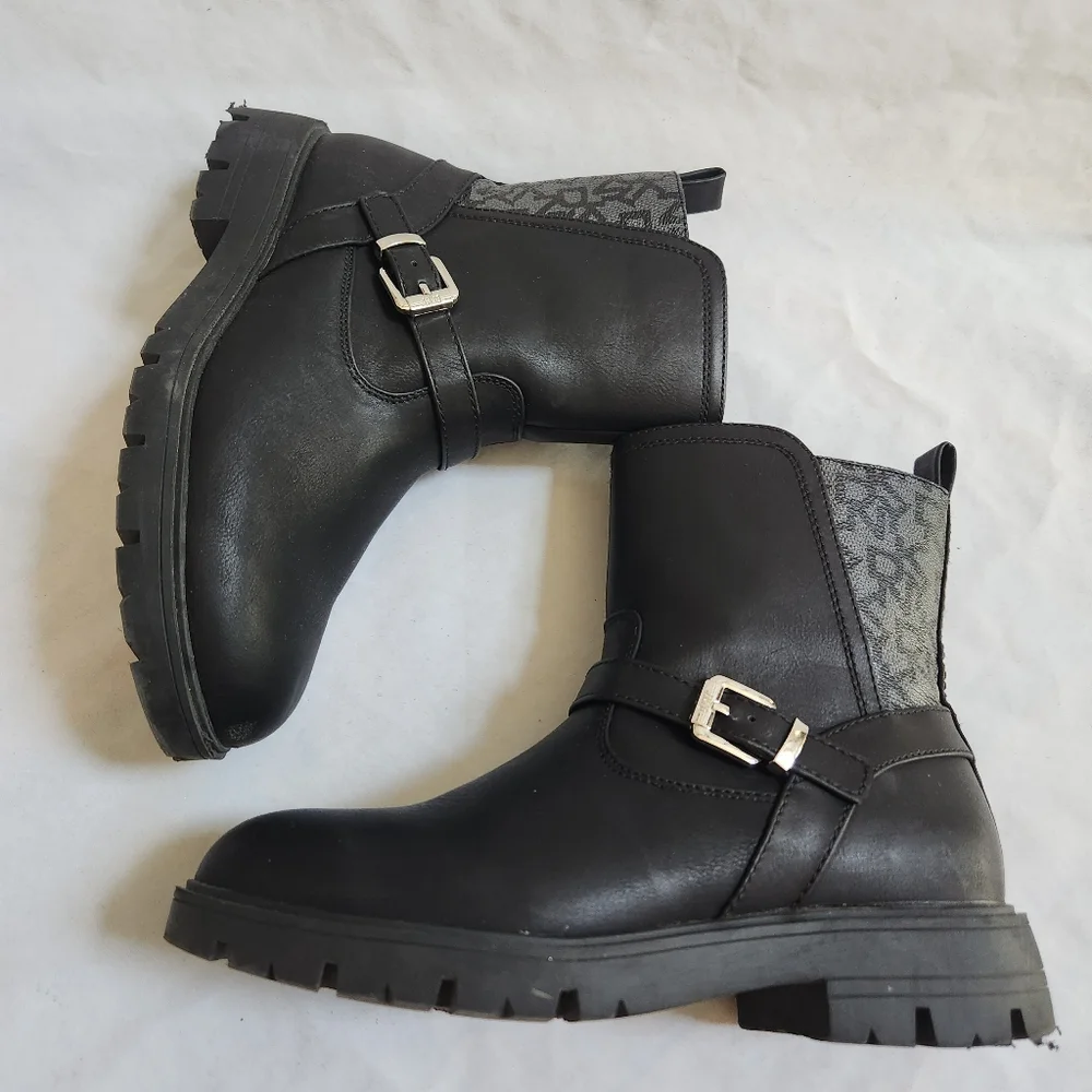 DKNY Black Buckle Girls Boots SIZE 4