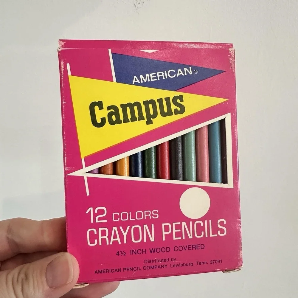 American campus vintage crayon