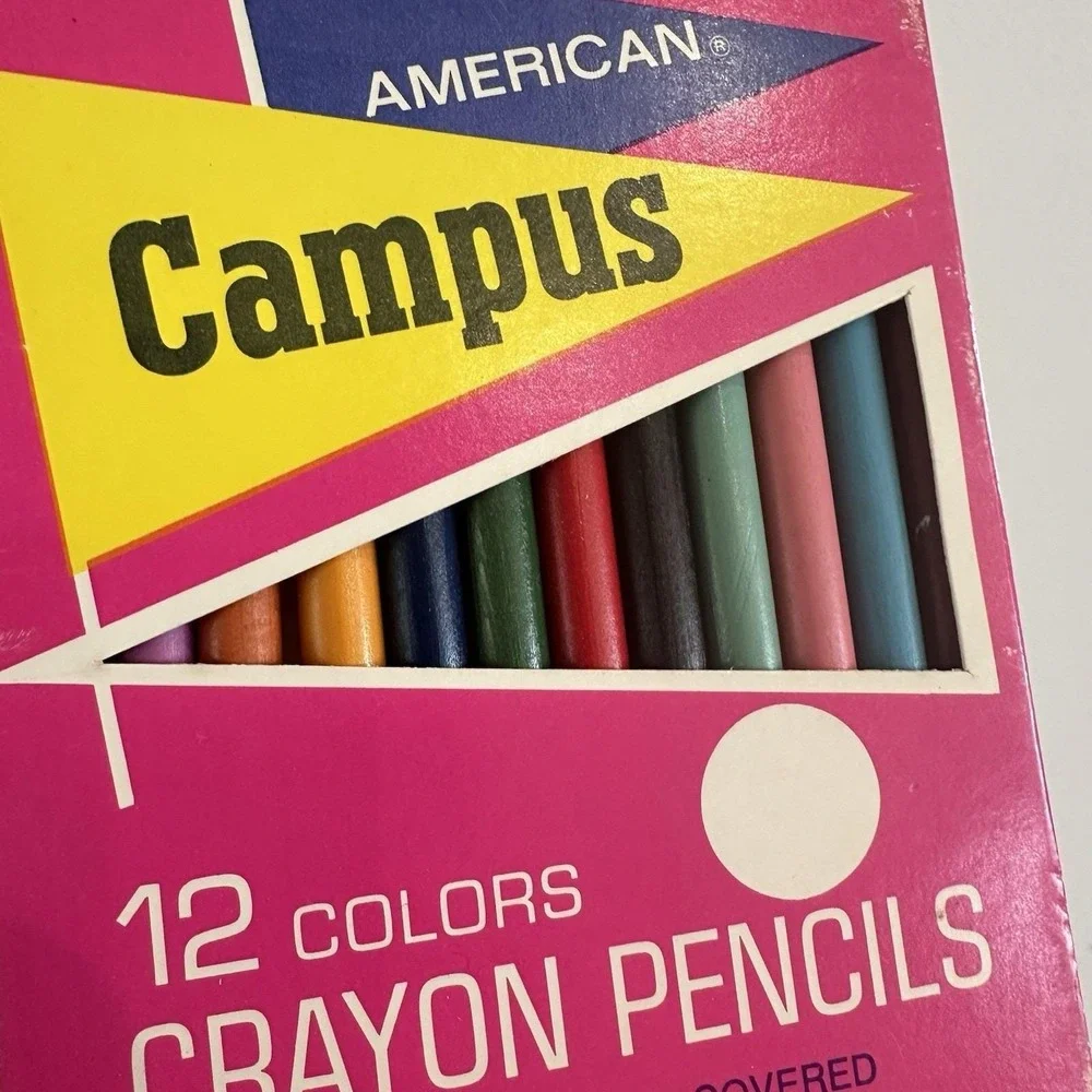 American campus vintage crayon
