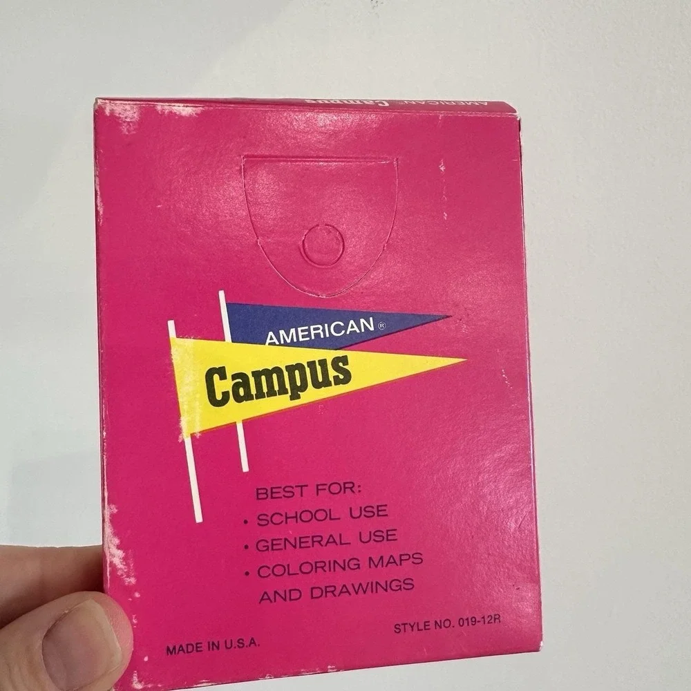 American campus vintage crayon