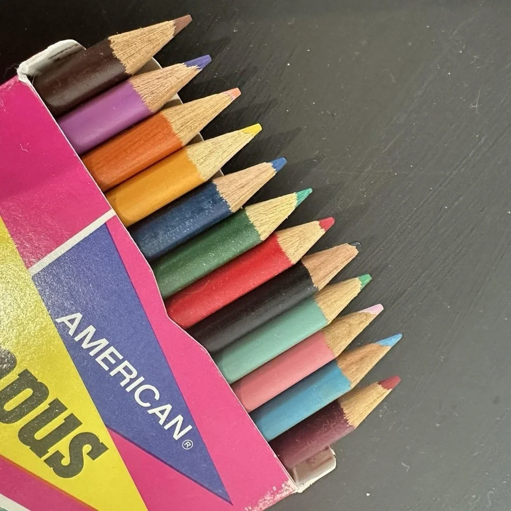 American campus vintage crayon
