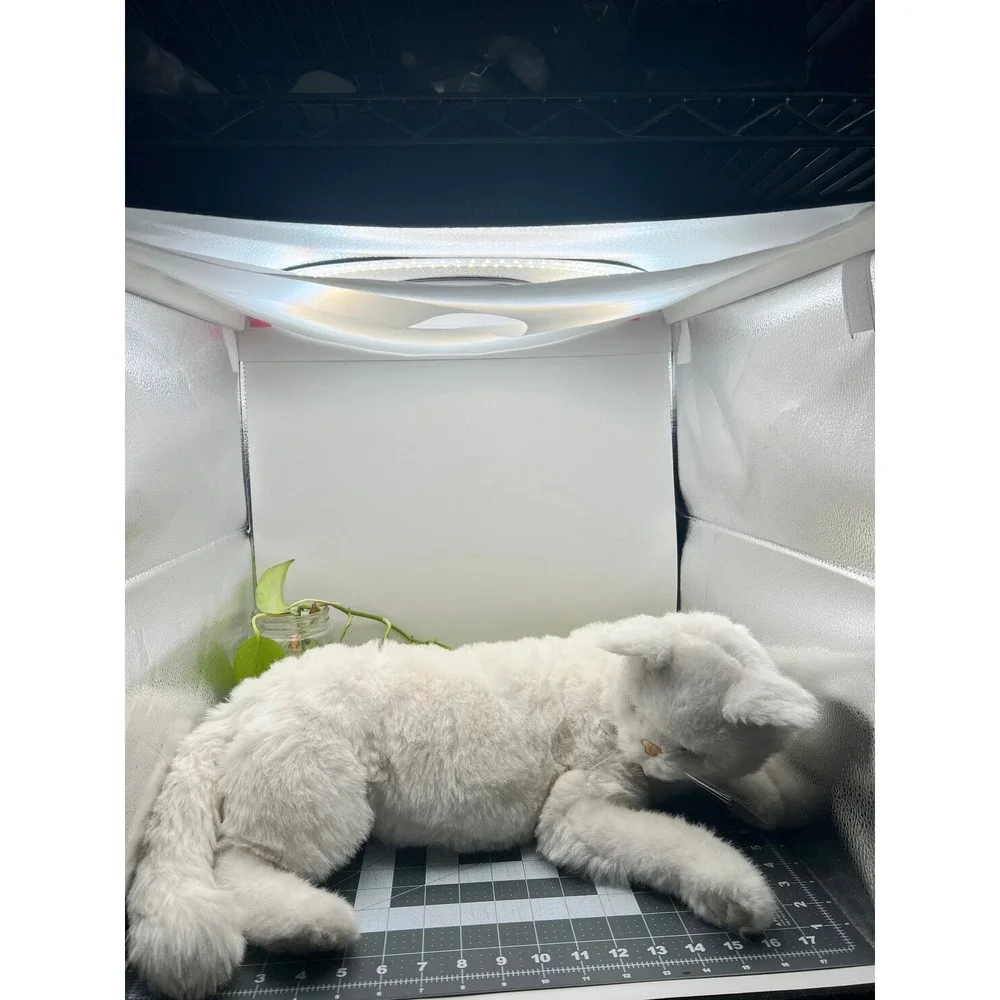 1989 Avanti Applause Jockline  Lying White  Cat Plush 27