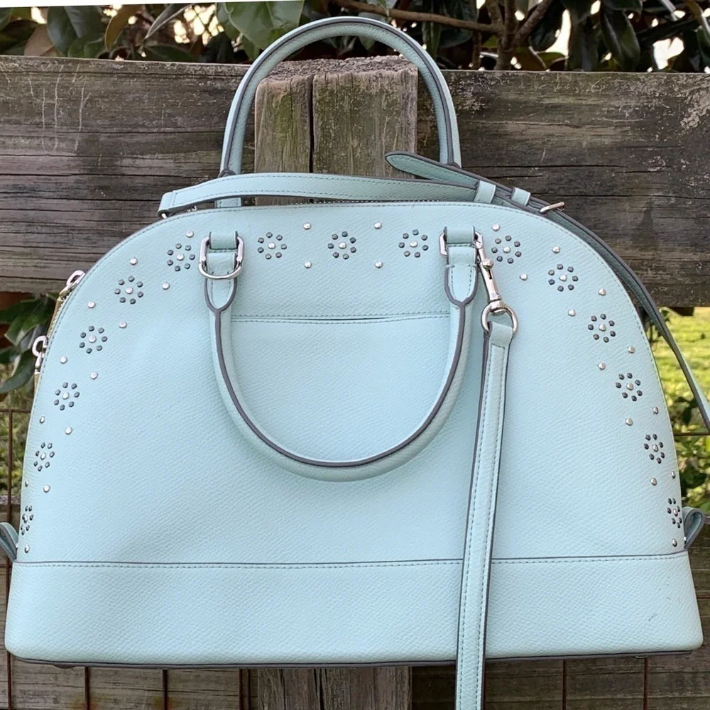 Coach Seaglass mint green Sierra Dome Bag Wallet