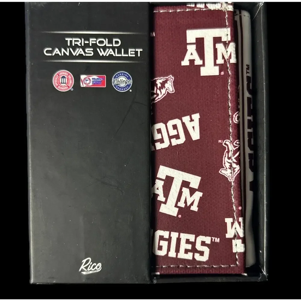 Texas A&M Aggies NCAA‎ Rico Industries Canvas Trifold Wallet