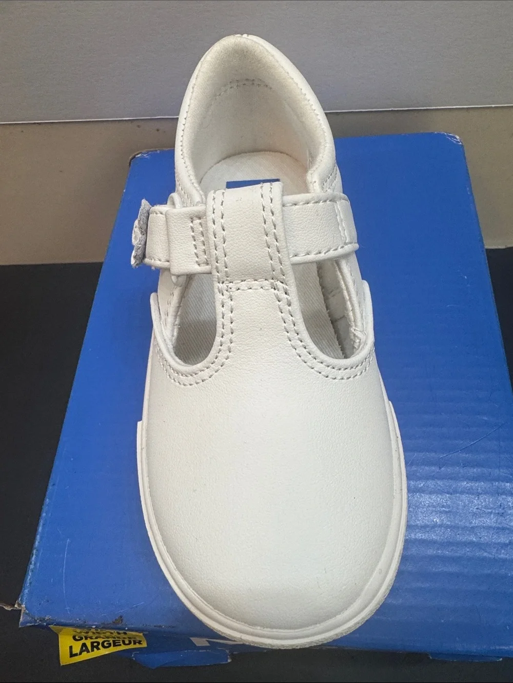 Keds White T-Strap Kids Shoe