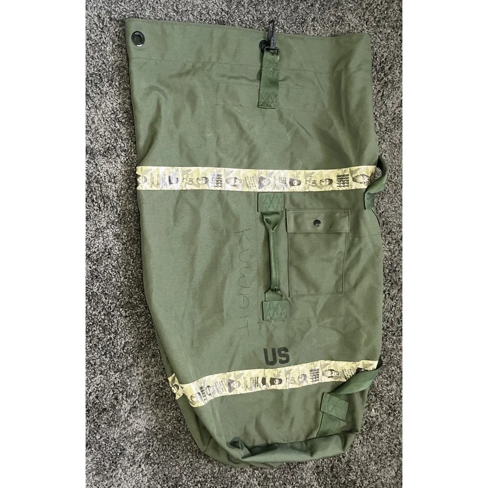 US Military Army Duffle Duffel Bag, OD Green, Nylon,‎ Top Load