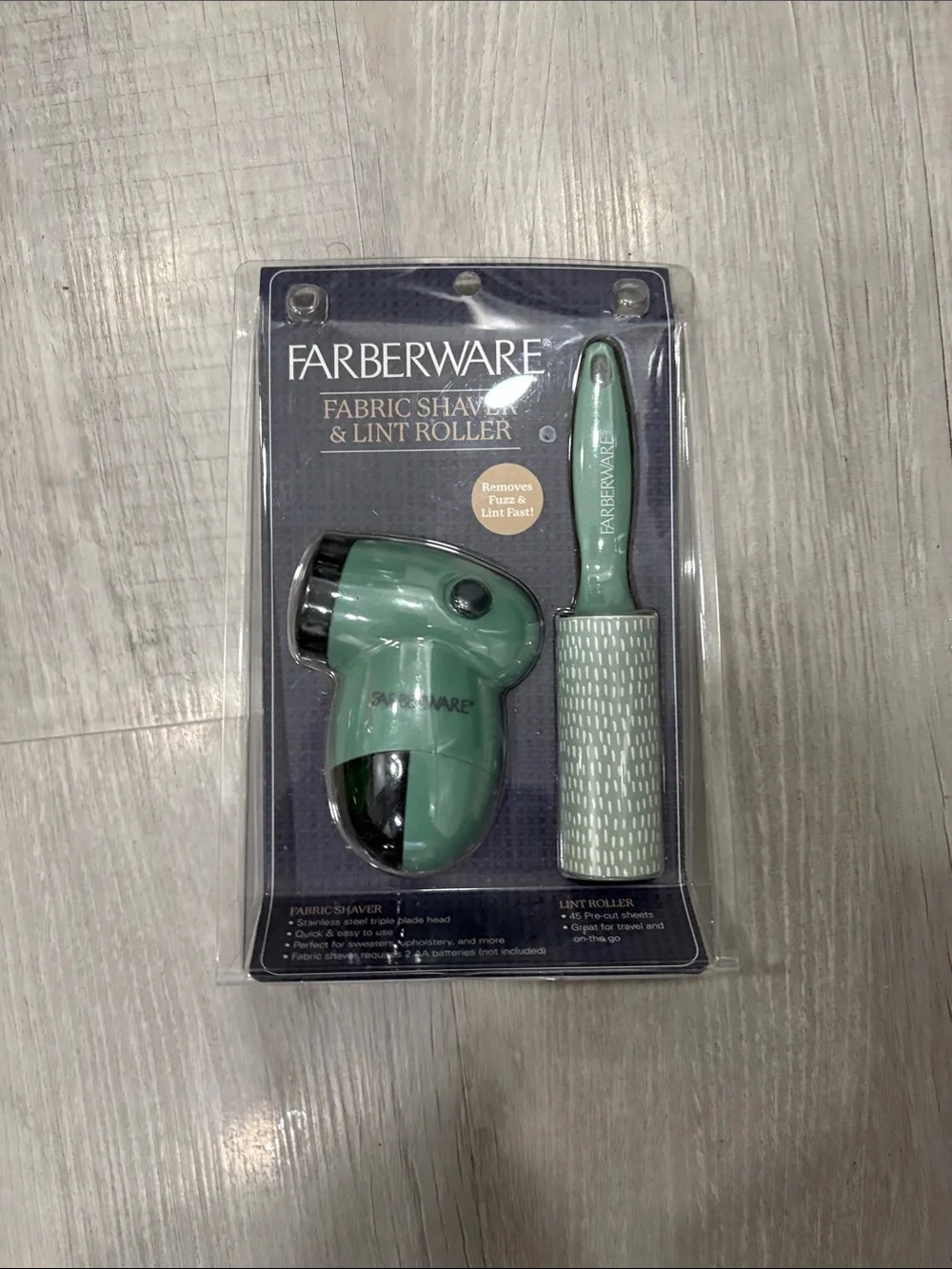 Farberware Mint Green Fabric Shaver & Lint Roller Set