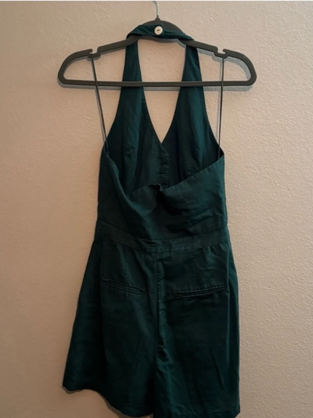 Zara green linen