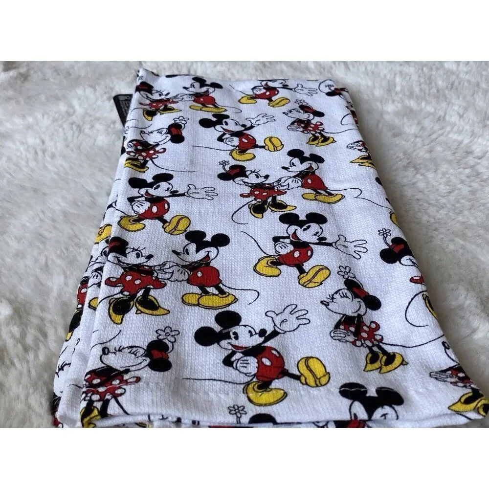2 Pack Disney Mickey Minnie Mouse Classic Kitchen Towels 16 X 26”‎ NEW