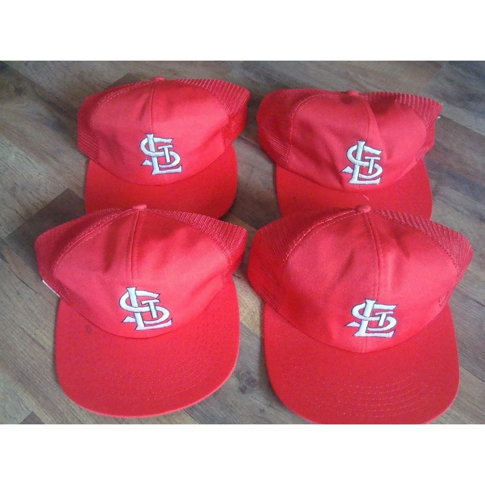 4 HATS ST LOUIS‎ CARDINALS UII  SNAPBACK 90S WHOLESALE LOT HATS VINTAGE HAT CAP