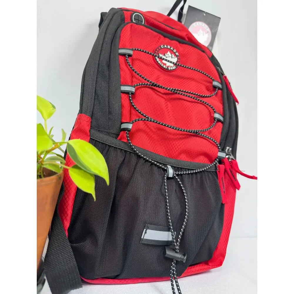 Canada Weather Gear Red Black Hydration Backpack 2L Hiking Gorpcore NWT