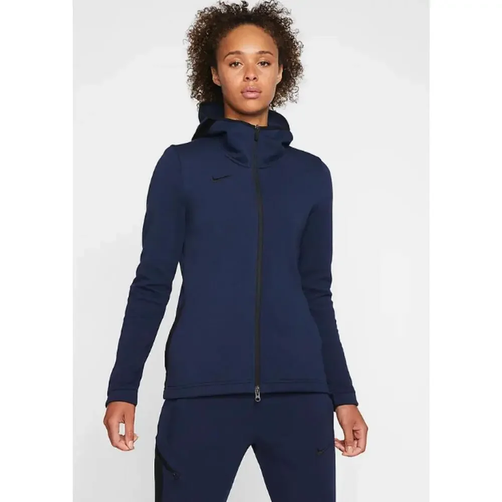 Nike Women's DriFit Full Zip Up Hoodie Sweater, Navy Blue, Small