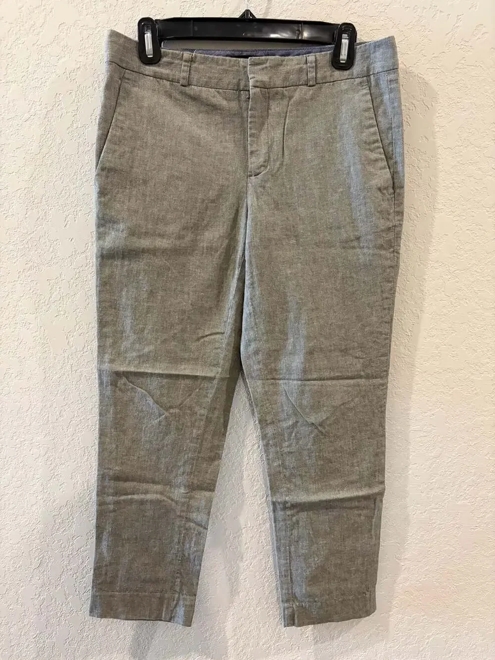 Banana Republic Linen Blend Cropped Straight Leg Business Casual Pants