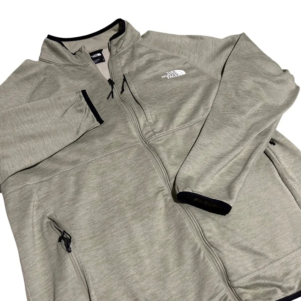 The North Face Canyon Lands Fleece Jacket Mens XL Green Full Zip Mock Neck