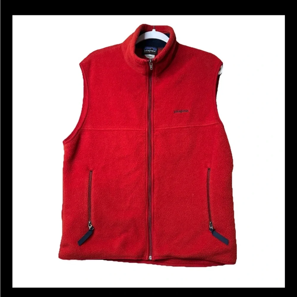 Vintage Patagonia Synchilla Red Full Zip Vest Style 25182 Men's Size L