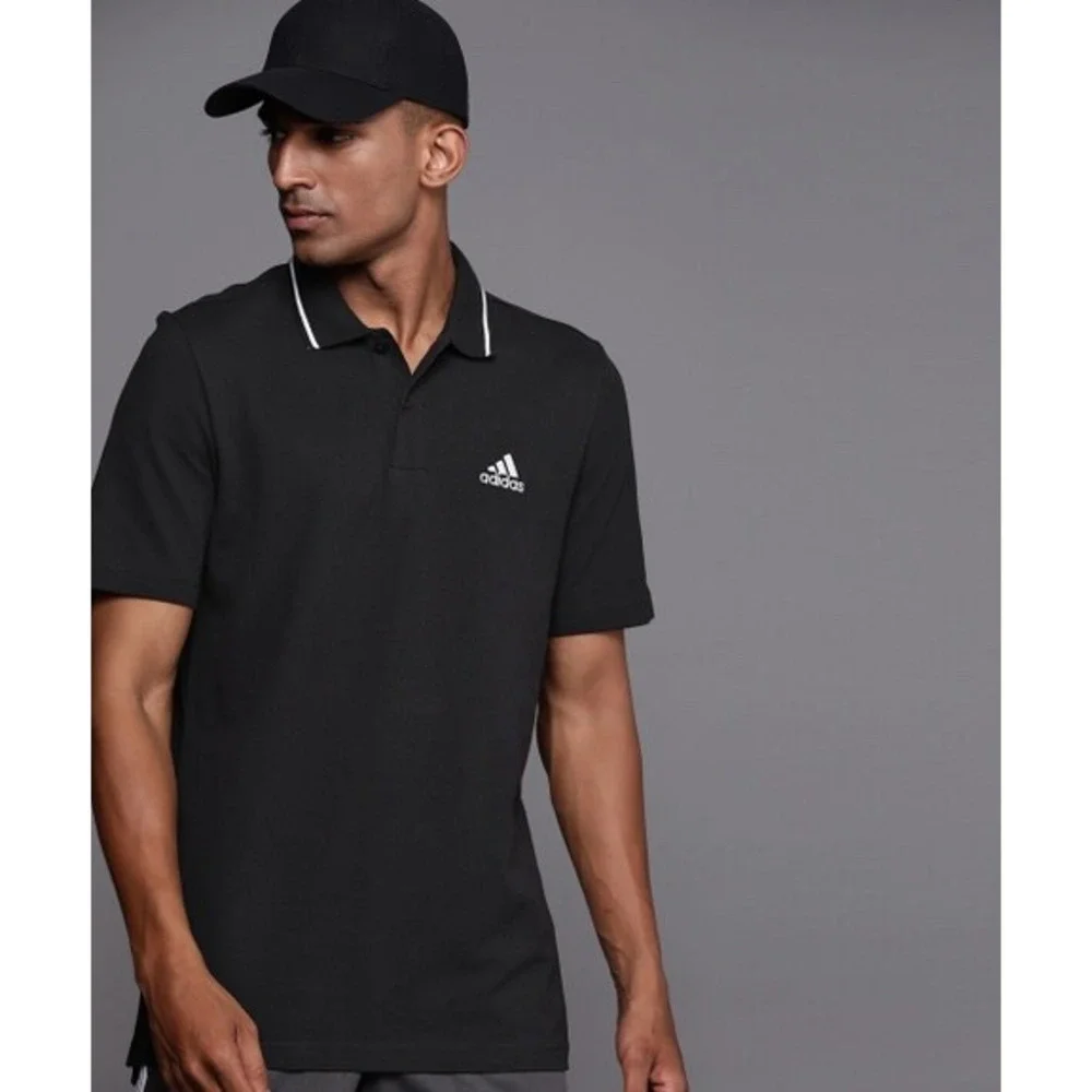 Adidas Mens Black Polo Shirt Short Sleeve Climalite‎ Size 2XL