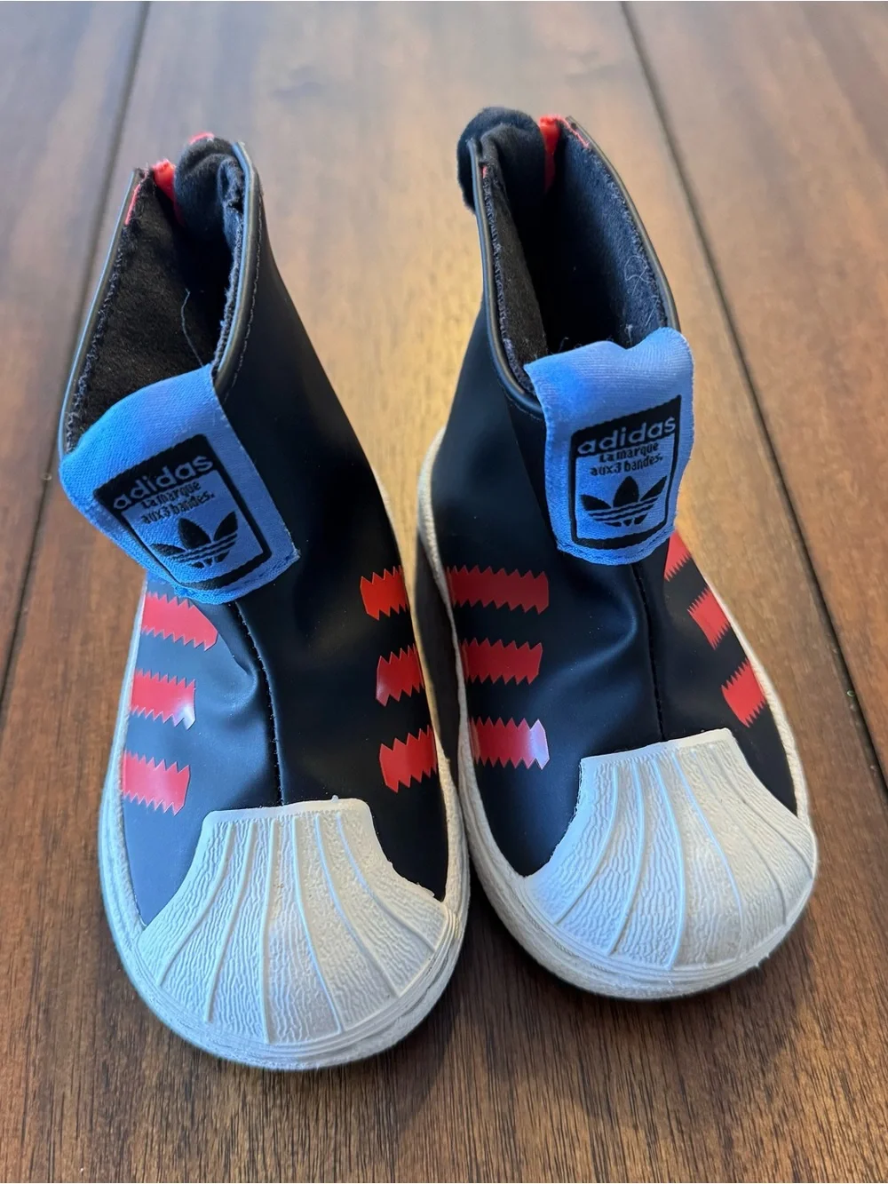 Adidas Baby Toddler Originals Superstar 360 Rain Boots Size 4K‎ Black Red