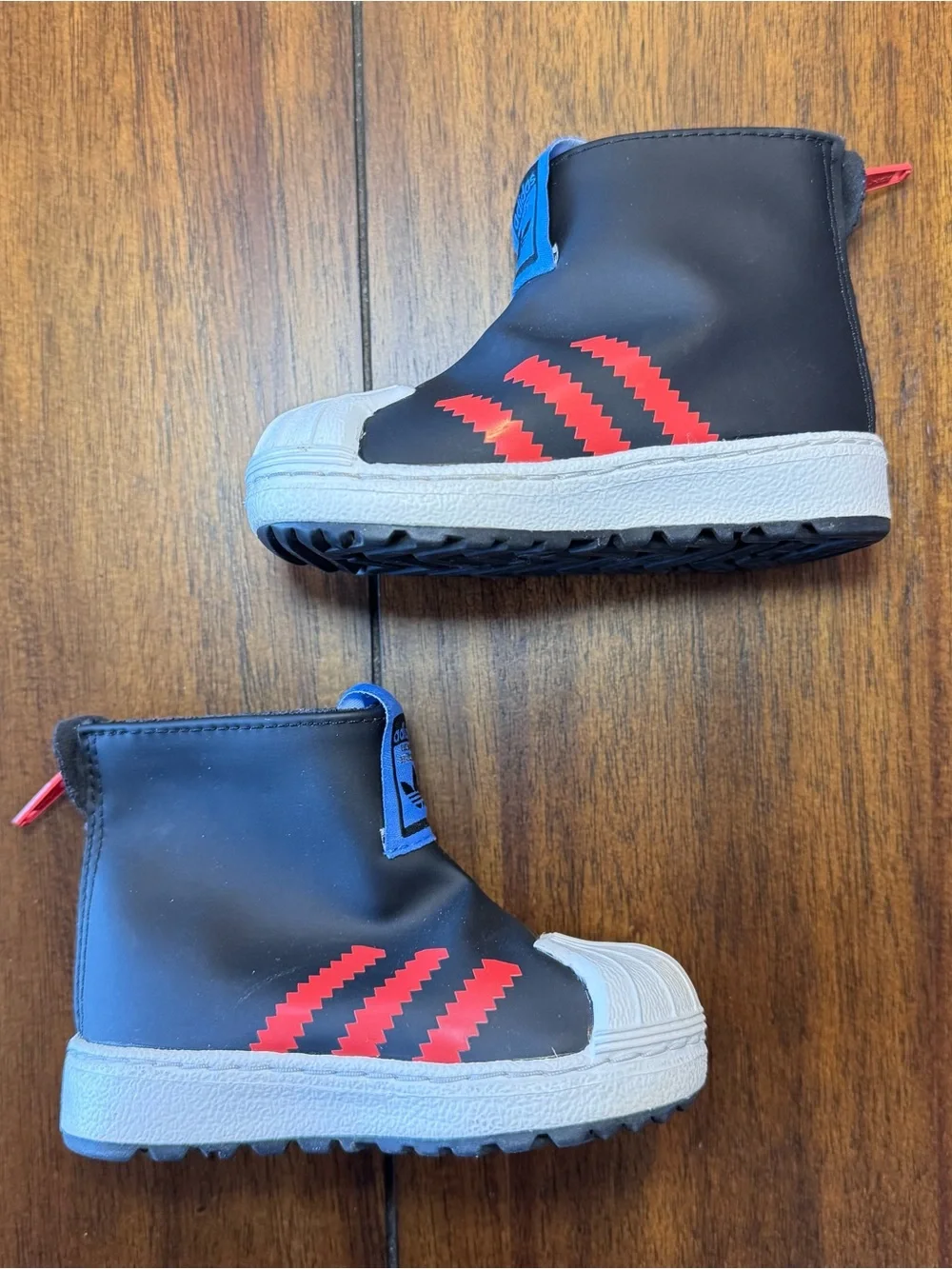 Adidas Baby Toddler Originals Superstar 360 Rain Boots Size 4K‎ Black Red