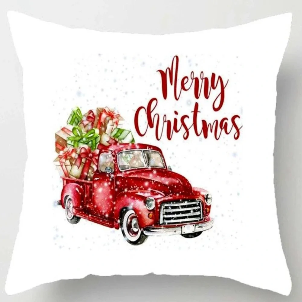 Red Truck filled with Presents‎ Christmas Throw Pillow Cover~NWOT