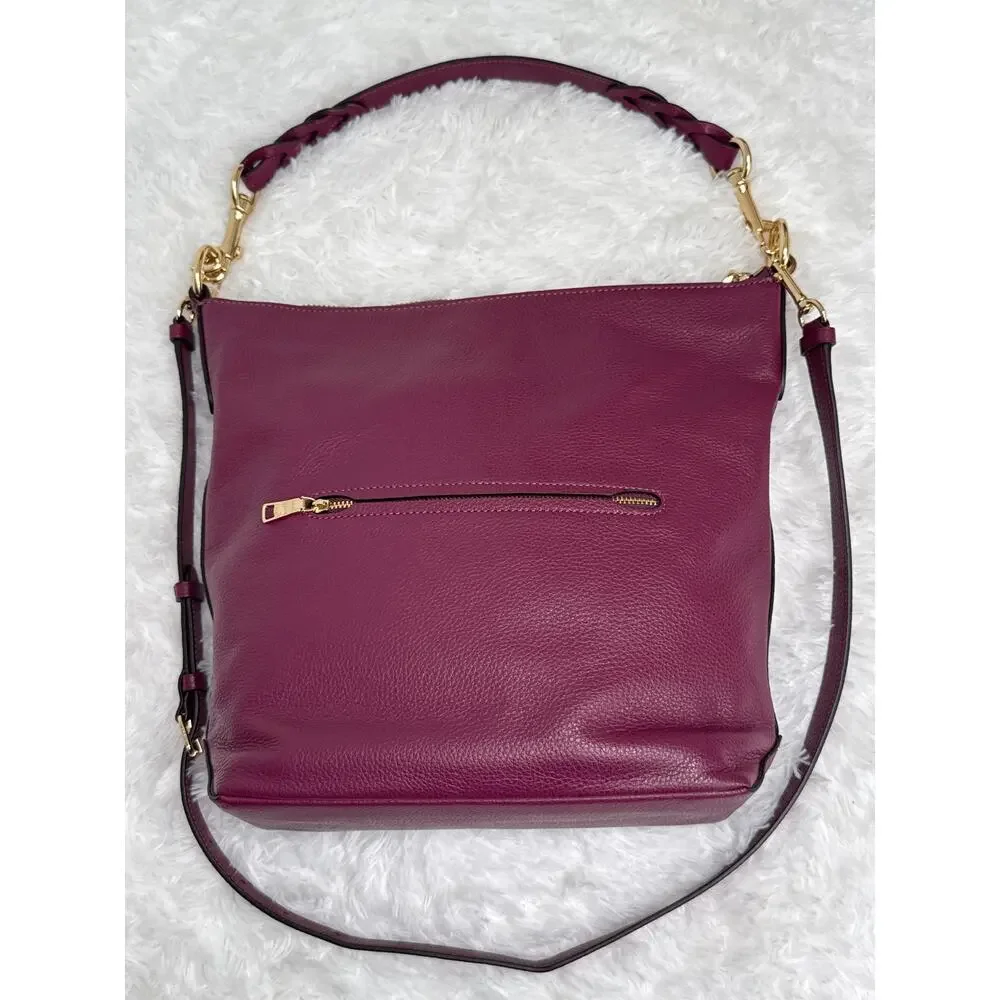 Coach Abby duffle berry Pebbled Leather Shoulder Bag F31507 like NEW