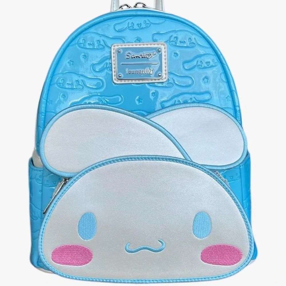 Loungefly Sanrio Cinnamon Roll Moveable Ears Blue mini Backpack Hard Tag New!