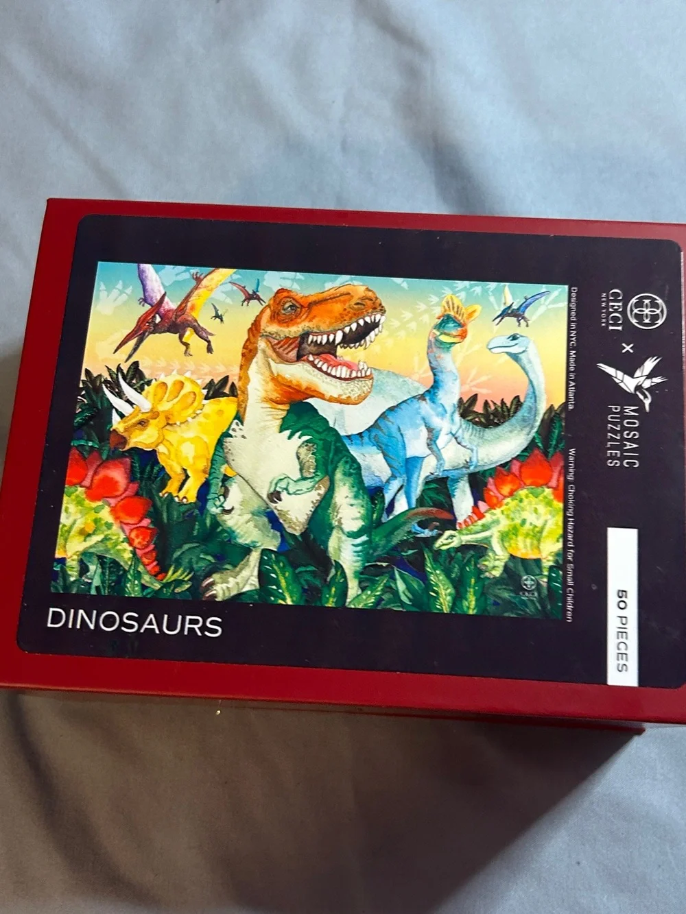 Dinosaurs 50-Piece Wood Puzzle - Mosaic Puzzles