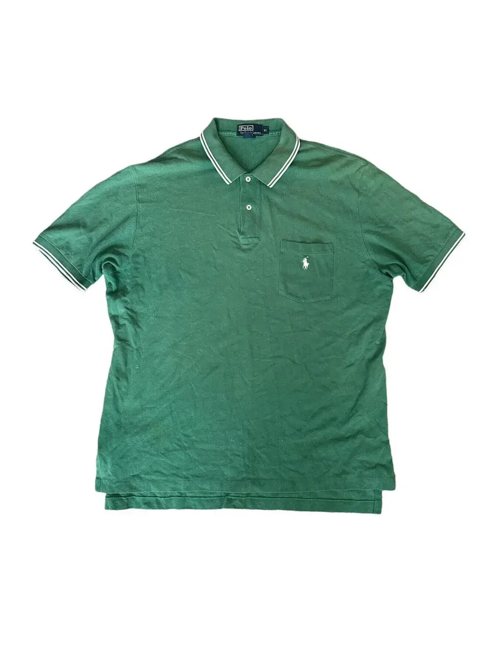 Polo Ralph Lauren Green Pocket Polo Shirt Short Sleeve Cotton Men’s Size XL