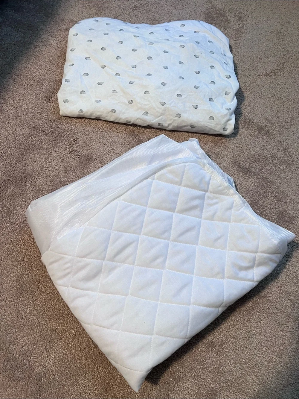 Cloud Island Grey Hedgehog Crib sheet and Quilted Waterproof Mattress Protector