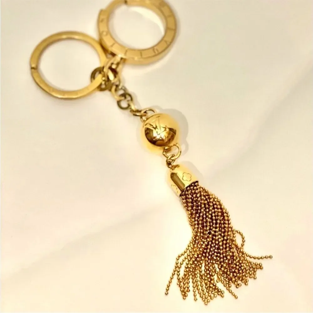 Louis Vuitton Gold Porte Cles Swing Tassel Bag Charm
