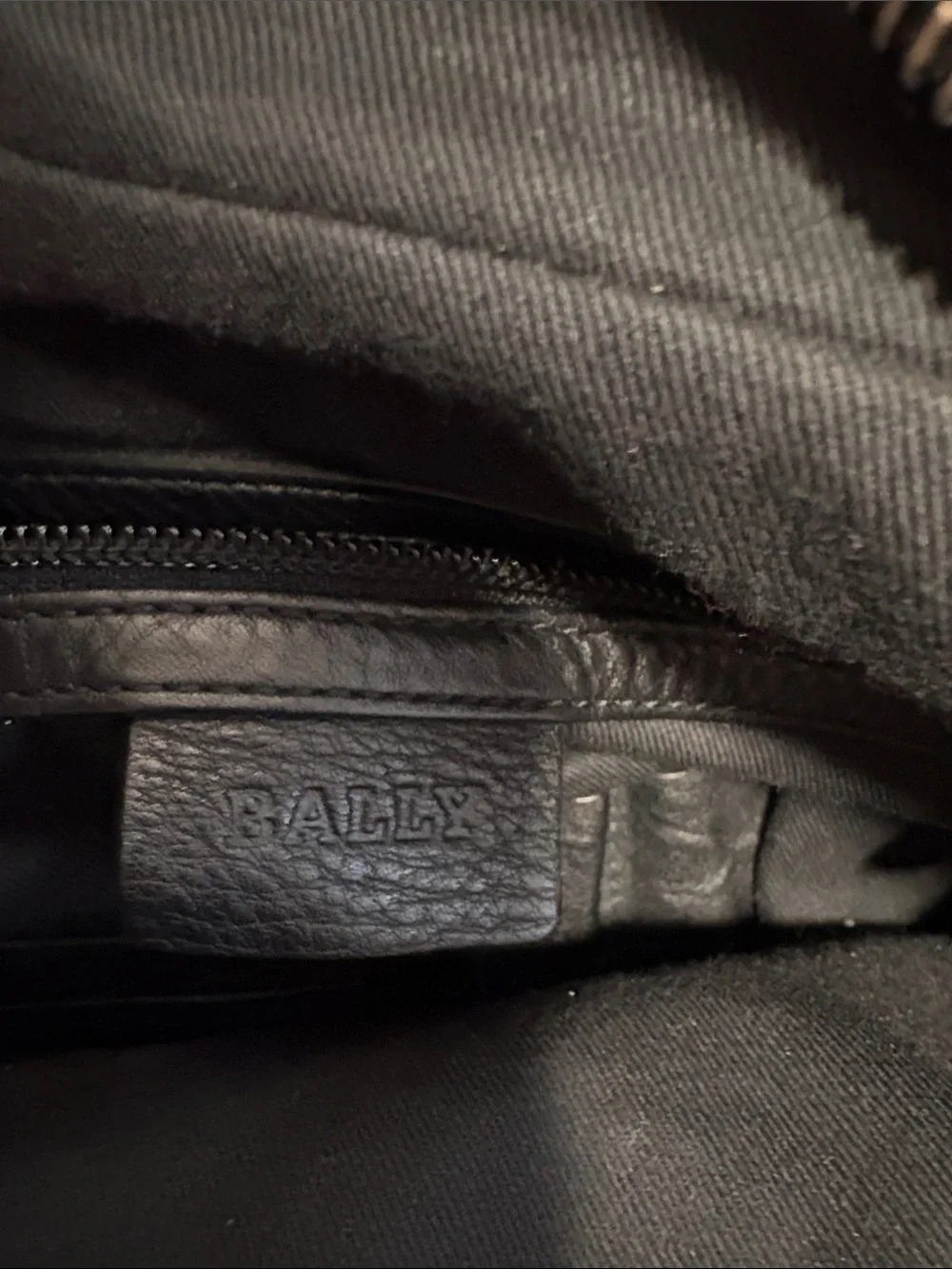 Bally black leather