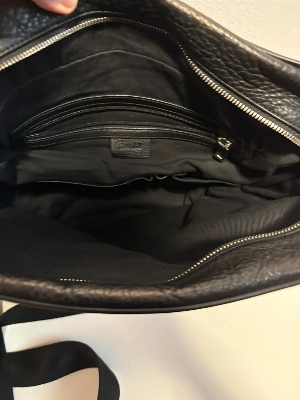 Bally black leather