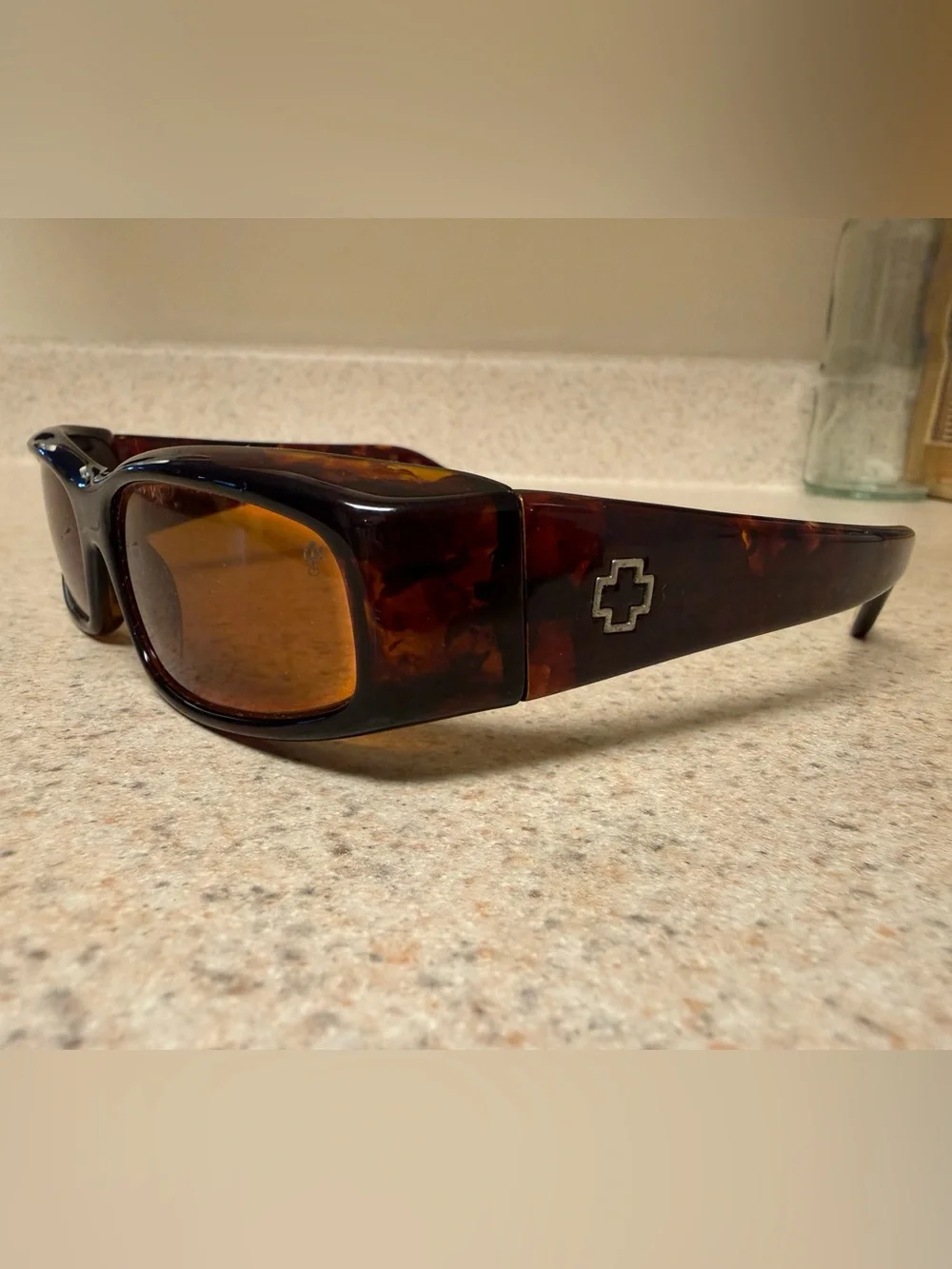 Spy Optic MC Tortoise Y2K Sunglasses Jeremy McGrath Amber Brown Made in Italy
