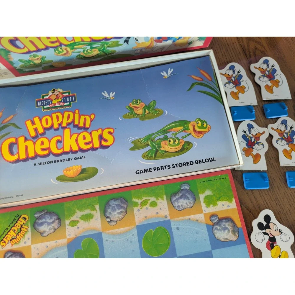 Mickey's‎ Stuff Hoppin' Checkers Game Disney Board Game Milton Bradley Kids